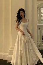 Ivory Chiffon Classy Prom Dress, Simple Party Dress, A-Line Classy Evening Classy Dress