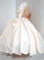 Ivory Satin Strapless Beading Pleats Wedding Dress