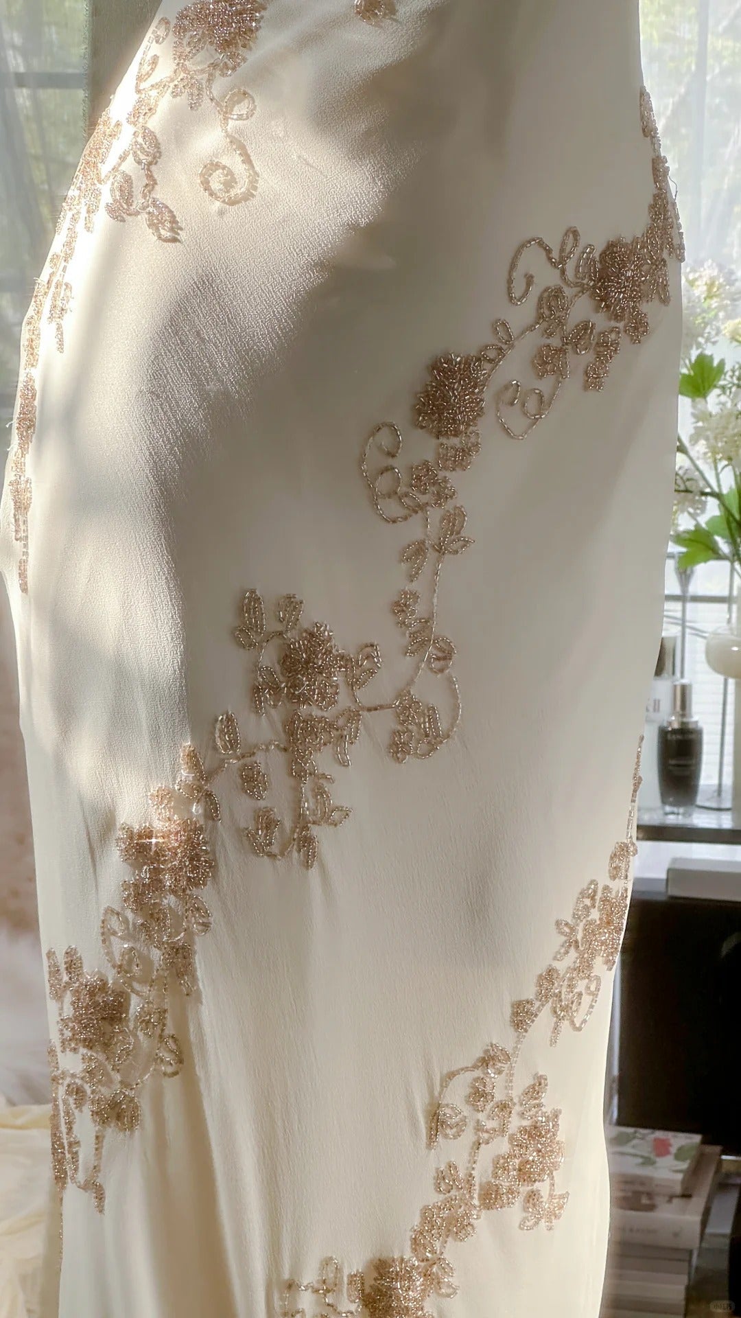 Ivory/Green Vintage Fashion One Shoulder Exquisite Beaded Long Chiffon Ball Gown Birthday Party Dress Cocktail Party Dress Classy Evening Dress Classy Prom Dress