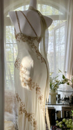 Ivory/Green Vintage Fashion One Shoulder Exquisite Beaded Long Chiffon Ball Gown Birthday Party Dress Cocktail Party Dress Classy Evening Dress Classy Prom Dress