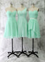 Knee Length Sweetheart Mint Bridesmaid Dress