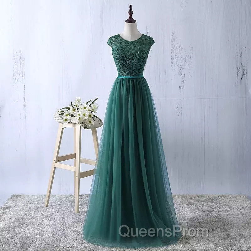Lace And Tulle Beautiful Bridesmaid Dress, Elegant Formal Dress Secondary image