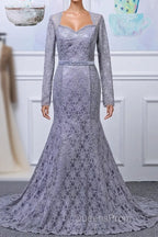 Lace Long Sleeves Trumpet/Mermaid Mother Of The Bride Dress