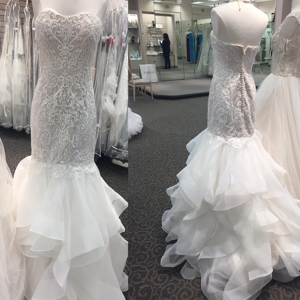 Lace Mermaid Unique Charming Wedding Prom Dress