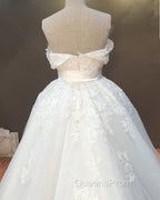 Lace Off Shoulder Mermaid Wedding Dress Removable Skirt