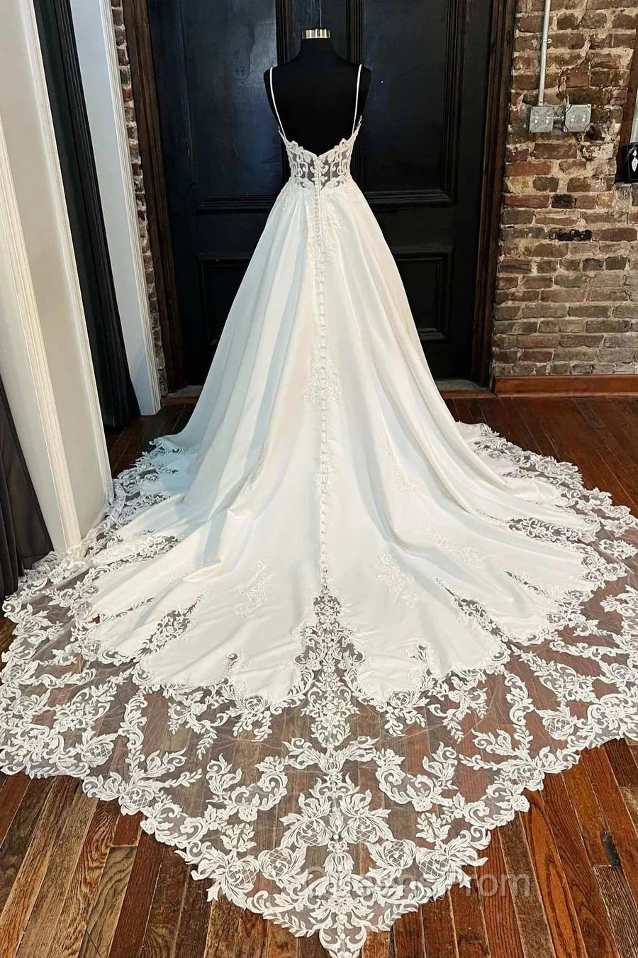 Lace Sweetheart Backless A-Line Wedding Dress Secondary image