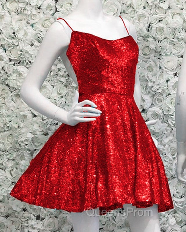 Lace Up Back Homecoming Dress Sequins Secondary image