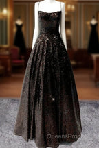 Lace Up Back Evening Prom Dress Sequins Ball Gown