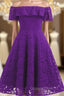 Lace WomenS Off-The-Shoulder Sleeveless Lace Homecoming Dress