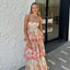 Orange Fashion Sweet Floral Layered Lace Long Prom Dress Evening Gown Garden Party Dress
