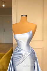Light Blue A-line Sleeveless Graduation Dress Long Fabulous Evening Prom Dress