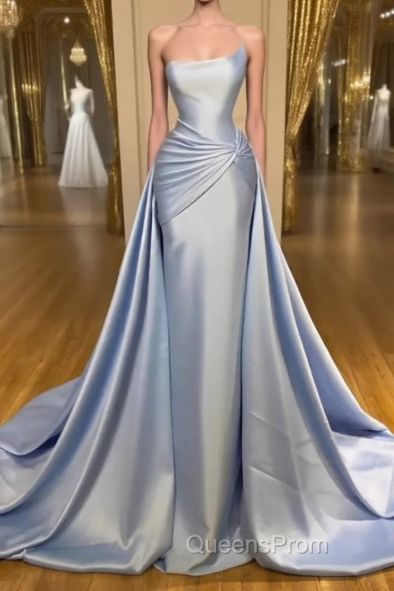 Light Blue A-line Sleeveless Graduation Dress Long Fabulous Evening Prom Dress Main image