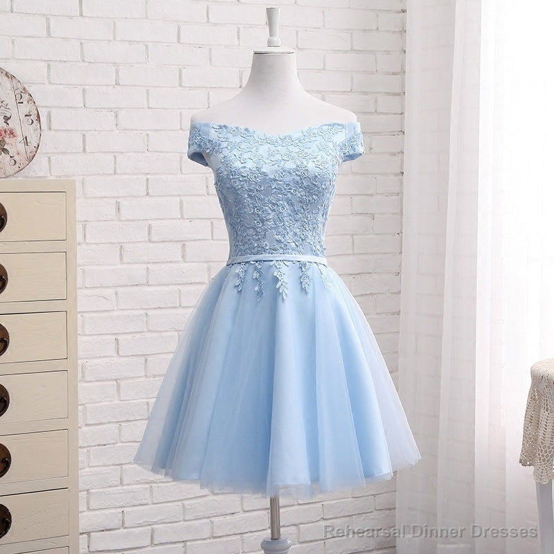 Light Blue Party Dress, Charming Blue Bridesmaid Dress , Party Dress Main image