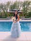 Light Blue Tulle Layered Long Classy Prom Dress Elegant Classy Evening Dress