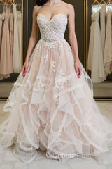 Light champagne tulle lace long Evening Prom Dress champagne evening Dress