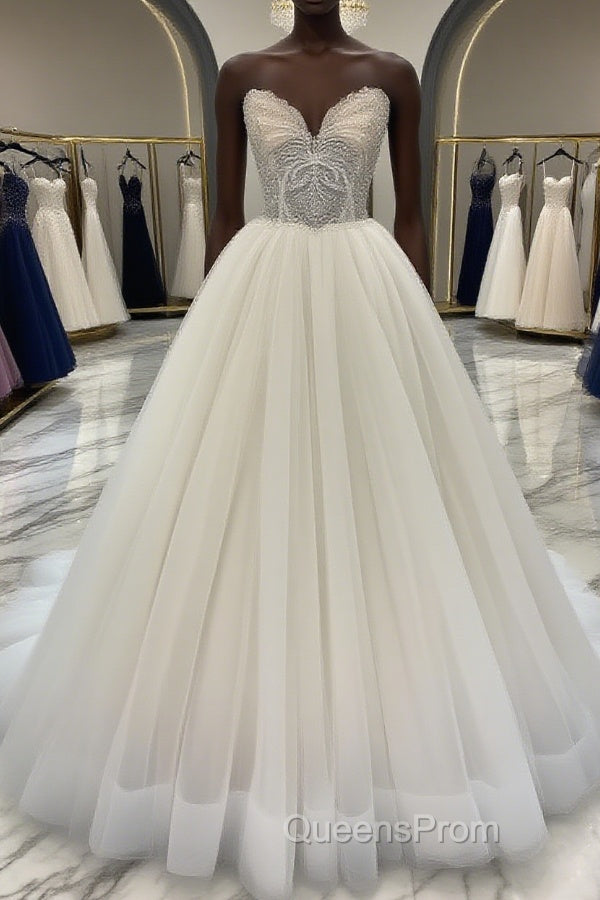 Light champagne tulle long Evening Prom Dress, tulle evening Dress