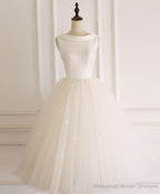 Light Champagne Tulle Short Prom Dress Tulle Homecoming Dress