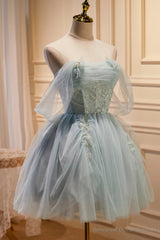 Light Green Sweetheart Sequins Tulle Party Dress, Green Homecoming Dress