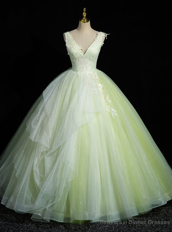 Light Green Tulle Lace Quinceanera Dress Main image
