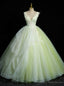 Light Green Tulle Lace Quinceanera Dress