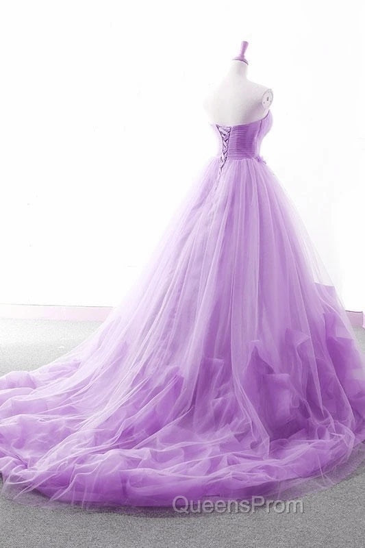Light Purple Sweetheart Tulle Ball Gown Princess New Style Formal Dress, Purple Party Dress Evening Prom Dress Secondary image