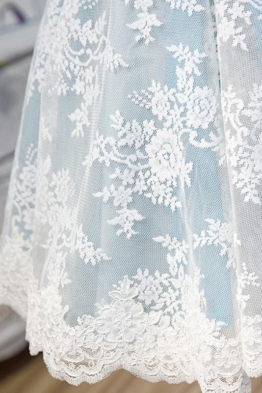 Light Sky Blue Halter Homecoming with Lace Appliques Cute Short Classy Dress