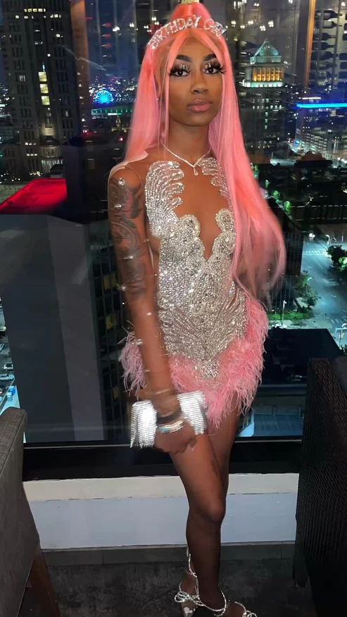 18Th Birthday Party Dress Sexy Tight Beaded Pink Classy Prom Dress Mini Homecoming Dress