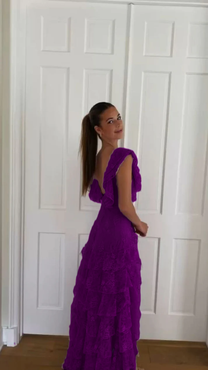 Lilac Lace Long Classy Prom Dress Classy Evening Gown Party Dress