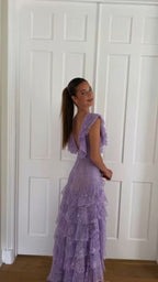 Lilac Lace Long Classy Prom Dress Classy Evening Gown Party Dress