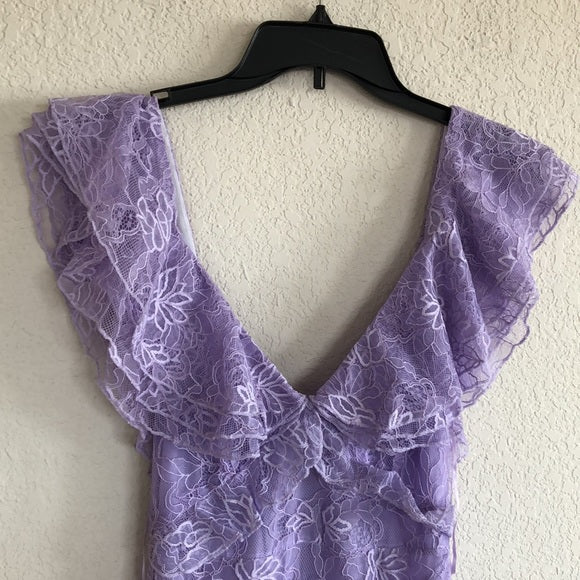 Lilac Lace Long Classy Prom Dress Party Dress 21Th Birthday Outfits