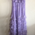 Lilac Lace Long Classy Prom Dress Party Dress 21Th Birthday Outfits