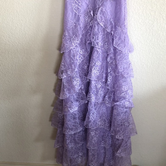 Lilac Lace Long Classy Prom Dress Party Dress 21Th Birthday Outfits