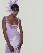 Lilac Satin Long Classy Prom Dress Charming Classy Evening Dress