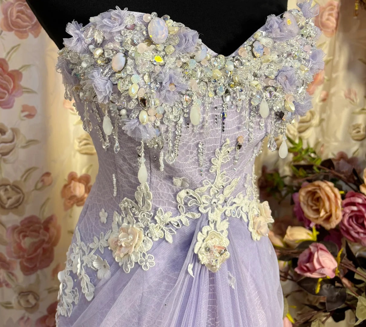Lilac Strapless Classy Prom Dress Long Classy Evening Party Dress