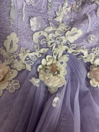 Lilac Strapless Classy Prom Dress Long Classy Evening Party Dress