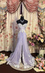 Lilac Strapless Classy Prom Dress Long Classy Evening Party Dress