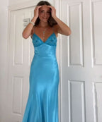Long Classy Evening Classy Prom Dress, Custom Blue Classy Prom Dress