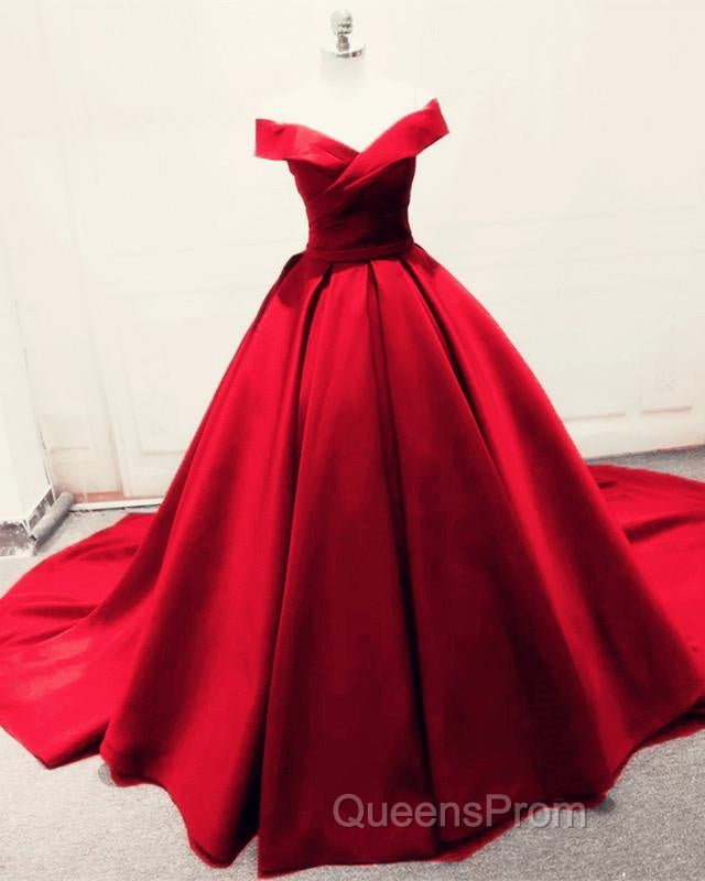 Long Green Satin V-neck Ball Gowns Evening Prom Dress Off The Shoulder Secondary image