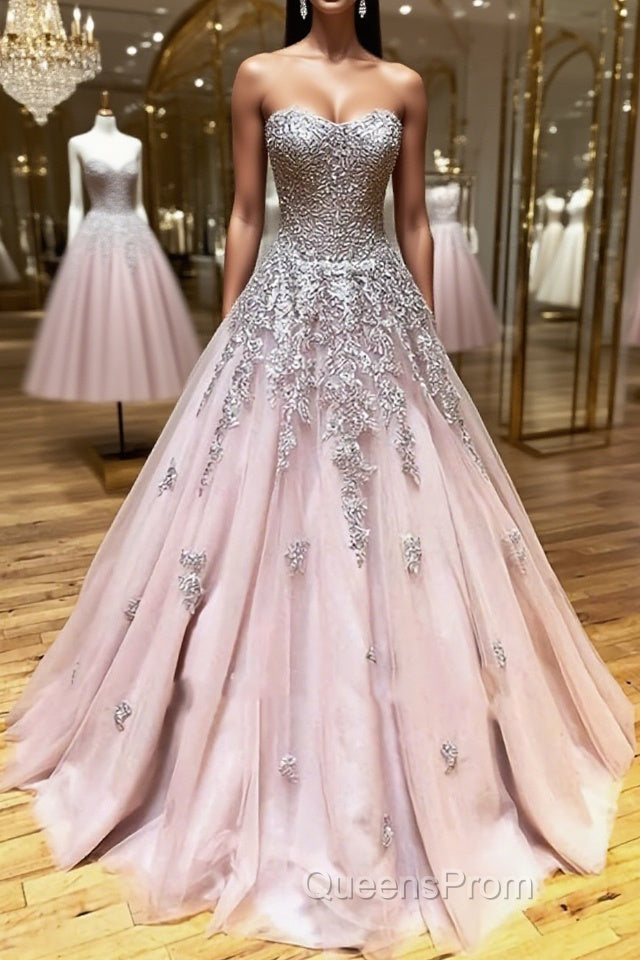 Long Lace Evening Prom Dress with Corset Back, Long Lace Formal Evening Graduation Dress Main image