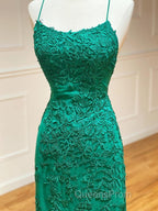 Long Mermaid Strapless Tulle Open Back Lace Formal Evening Prom Dress