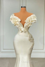 Long Mermaid Sweetheart Satin Evening Prom Dress