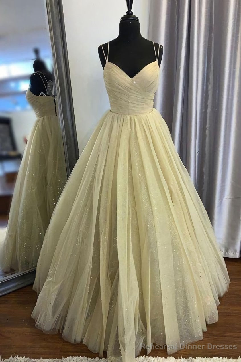 Long Prom Dress With Sparkle Tulle Floor Length Formal Evening Dress Main image