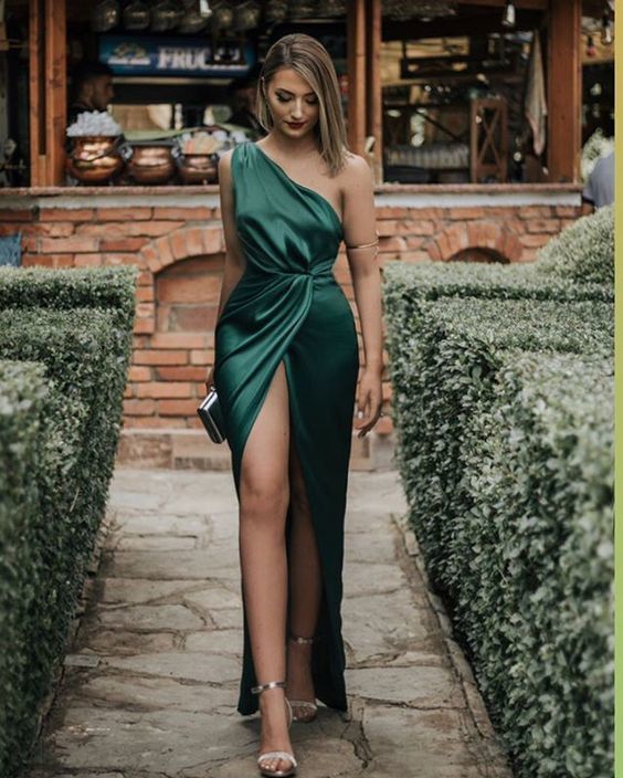 Long Classy Prom Dress, Green Classy Evening Dress Main image