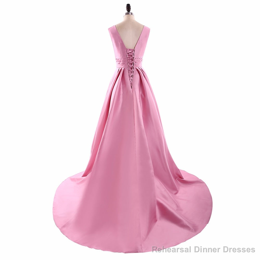 Long Prom Dresses Simple Design Prom Dresses Satin Party Prom Dresses Main image