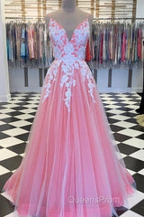 Long Evening Prom Dress With Appliques And Beading,Evening Dress,Charming Dance Dress