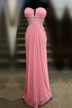 Long Sage Green Sheath Bridesmaid Dress