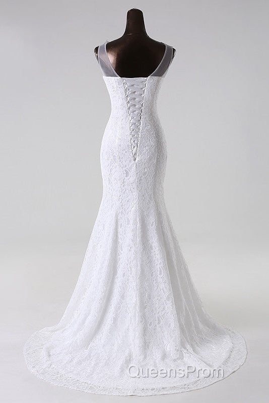 Long Scoop Lace Mermaid Wedding Dress Bridal Dress Secondary image