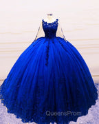 Long Sleeves Ball Gown Appliques Dress