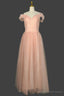 Long Straps A-line Prom Dresses Tulle Off Shoulder Evening Dresses