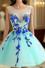 Lovely Light Blue Homecoming Dress, Cute Short Party Dress